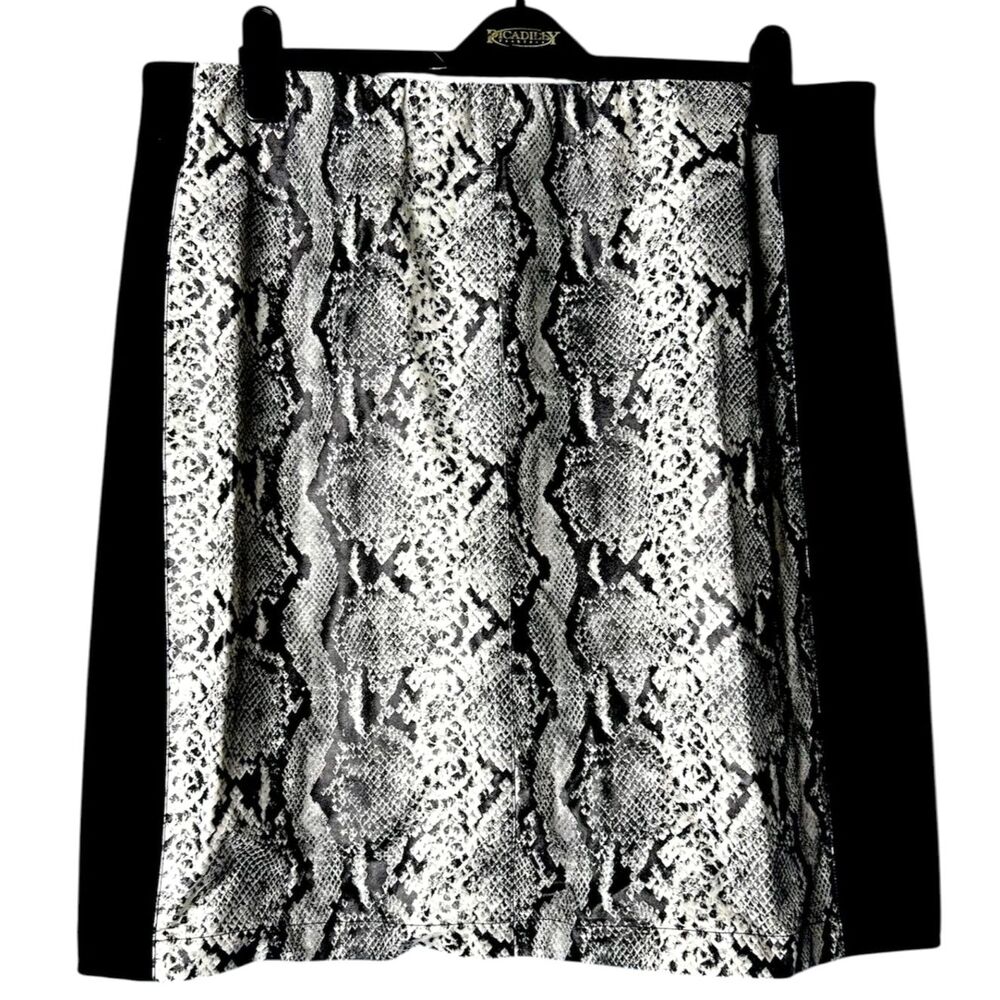Womens Snake Print Pencil Skirt Sz 14 Animal Print Avant Garde Maximalist Edgy